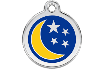 Red Dingo Dog Tag Moon & Stars