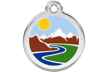 Red Dingo Dog Tag Mountains