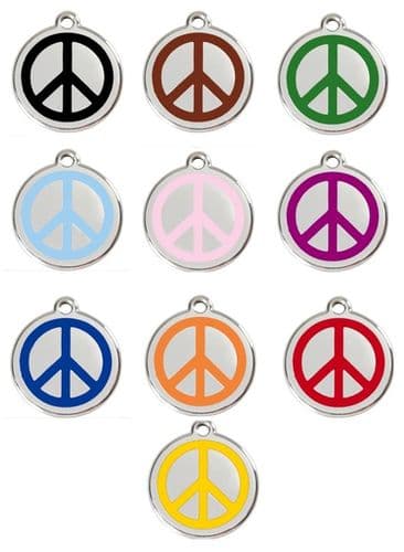Red Dingo Dog Tag Peace