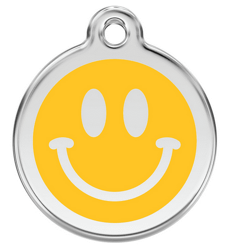 Red Dingo Dog Tag Smiley Face