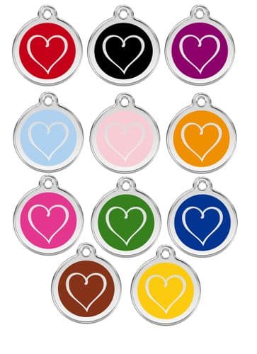 Red Dingo Dog Tag Tribal Heart