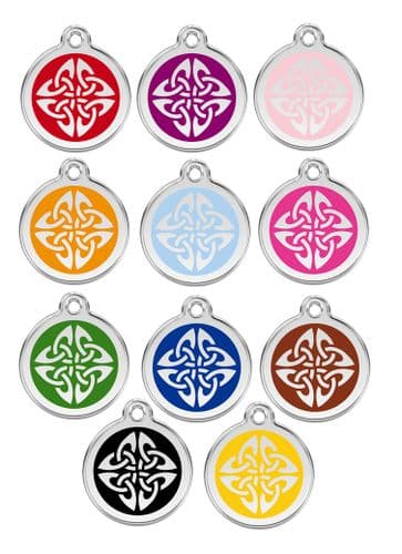 Red Dingo Dog Tag with Tribal Arrows