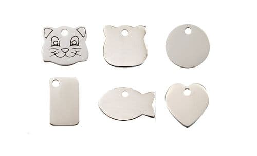 Red Dingo Flat Stainless Steel Cat Tags