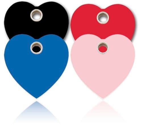 Red Dingo Plastic Cat Tags Heart