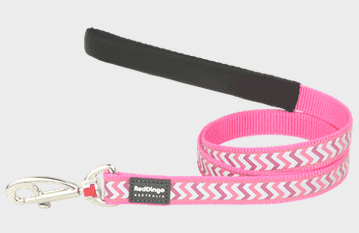 Red Dingo Reflective Dog Lead Hot Pink ZIGGY