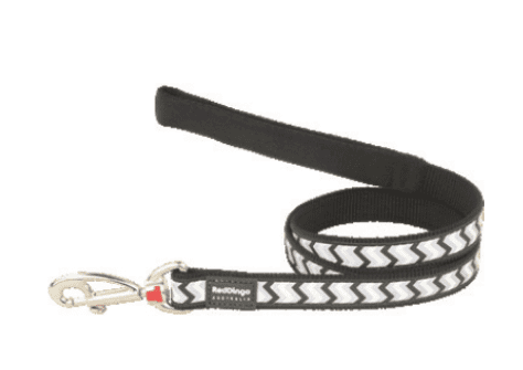 Red Dingo Reflective Ziggy Dog Lead Black