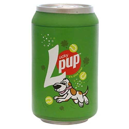 Silly Squeaker Soda Can Lucky Pup
