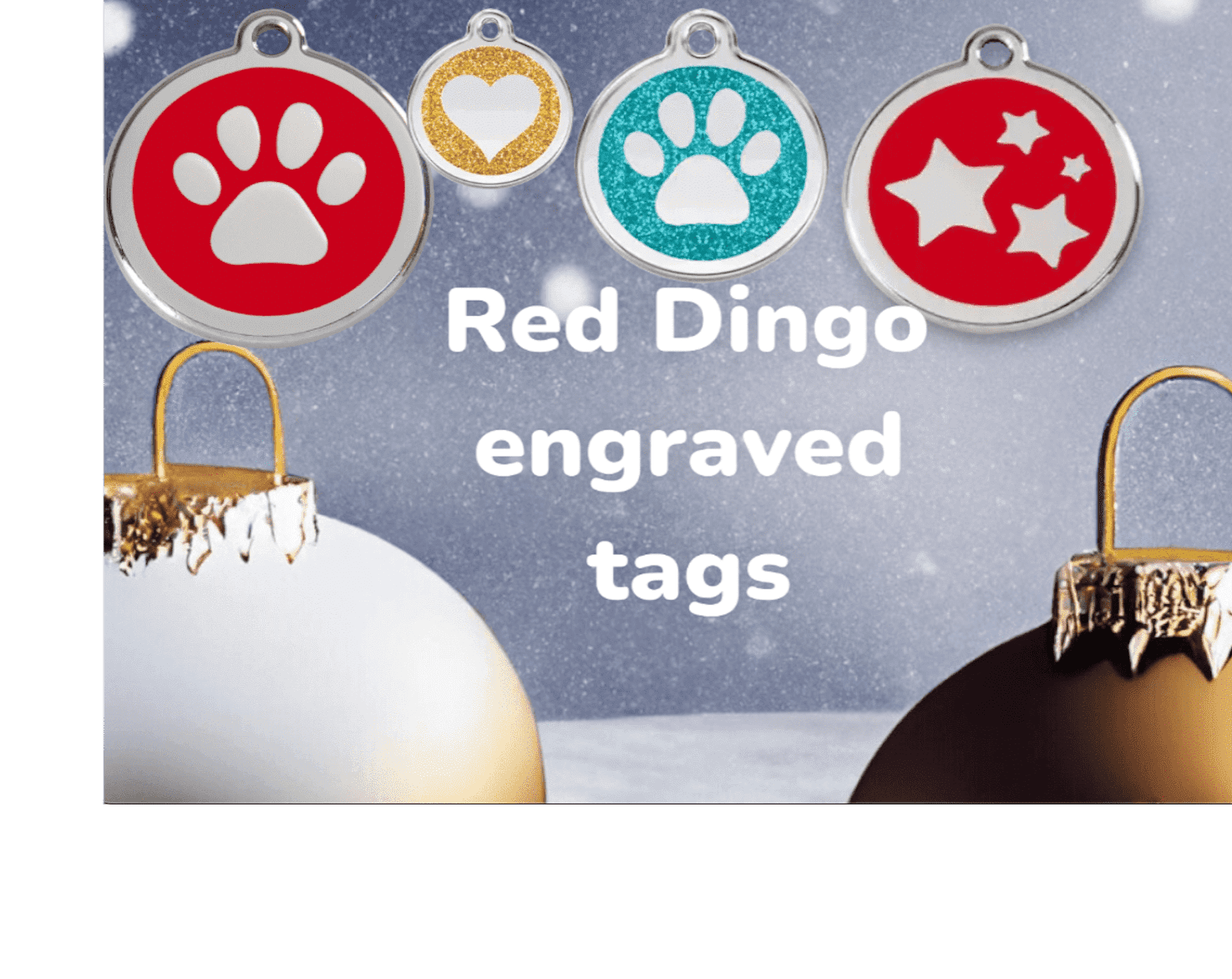 Christmas pet id tags