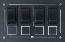 4 WAY WATERPROOF SWITCH PANEL WITH 45 NAME LABELS