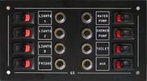 Marine 8way Switch circuit breaker control panel  12volt dc  Boat  campervan