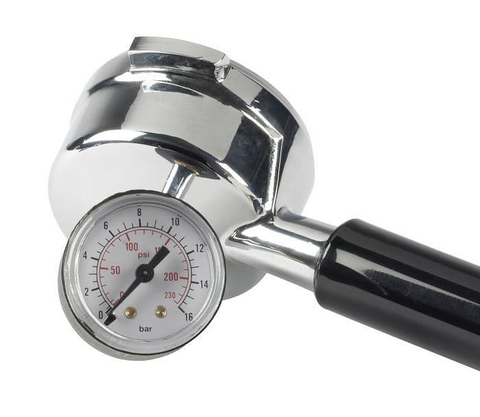 Portafilter pressure gauge