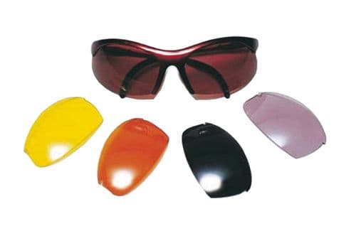 A1000P Shooting Glasses Set Inc Lenses & Case