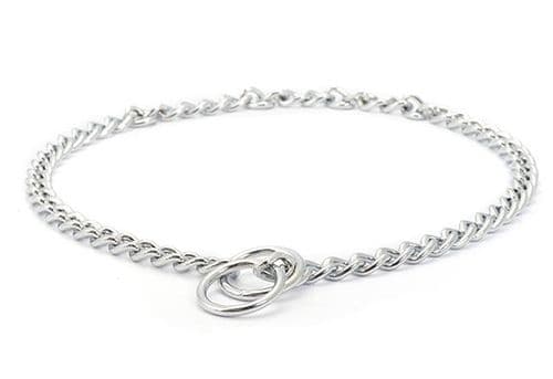 Ancol Check Chain Medium-Gauge Chrome Training Collar for Heel Work & Control