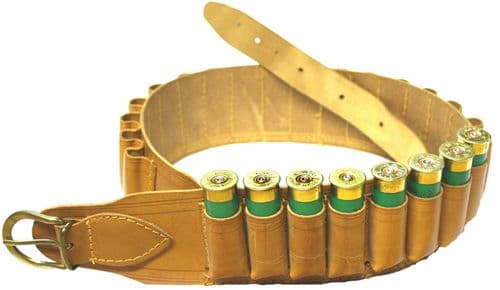 Bisley Deluxe Natural Hide Cartridge Belt