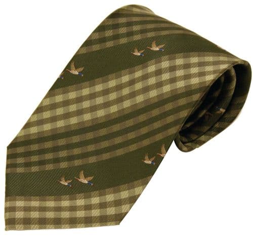 Bisley Cravatta Poliestere Flying Ducks - Caccia E Tiro, Handmade, Resistente E Durevole - 2