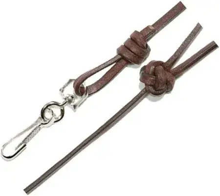 Bootlace Leather Lanyard Dark Tan