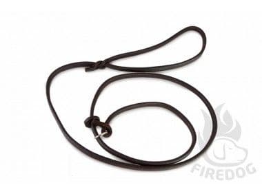 Firedog Leather Slip Lead Handmade 6mm Leather Lead with Adjustable Stop
