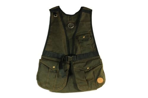Firedog Waxed Cotton Dummy Vest: Hunter LIMITED SIZES AVAILABLE NOW (DARK BROWN ONLY)