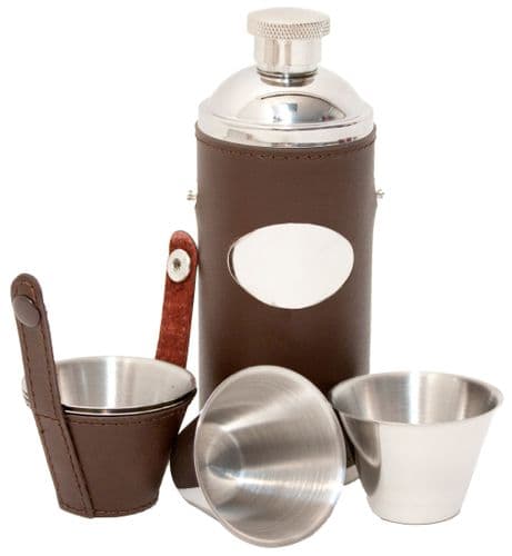 Leather Hunters Flask by David Nickerson