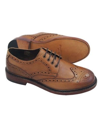 Muirfield Brogue Shoe (leather sole)