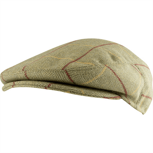 Wool Blend Flat Cap Tweed