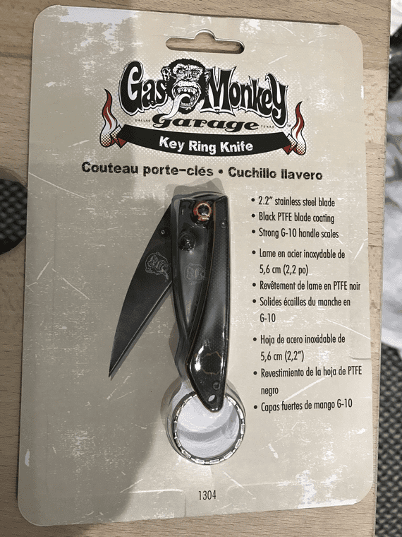 Gas Monkey Garage Key Ring Knife