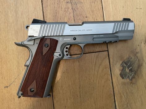 Swiss Arms 1911 Silver .177 BB