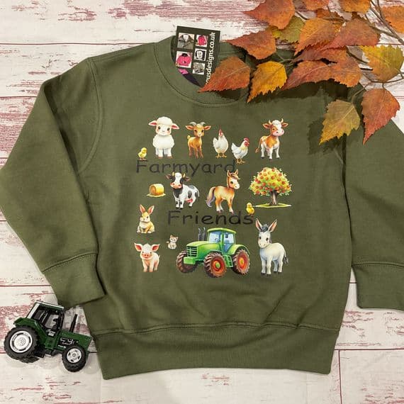 `Farmyard Friends Kids sweatshirt/ sweater / jumper