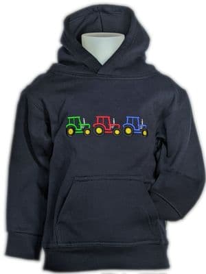 3 Tractor Navy Hoodie kids