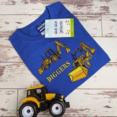 Boys Digger tshirt pair