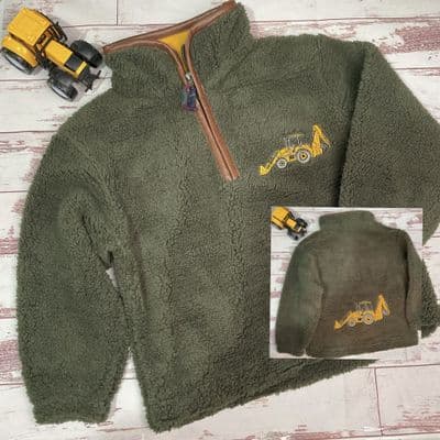 Child’s Digger  Sherpa fleece Olive