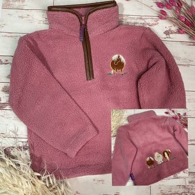 Child’s Pony Sherpa fleece  dusty pink