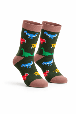 Children’s Dinosaurs Socks Green