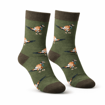 Children’s pheasant Socks Green