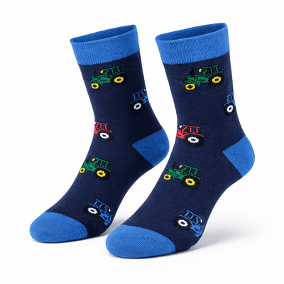 Children’s Tractor Socks Navy