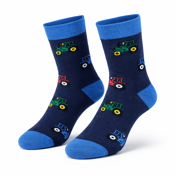 Children’s Tractor Socks Navy