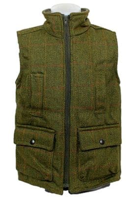 Childrens country tweed  vest bodywarmer boys