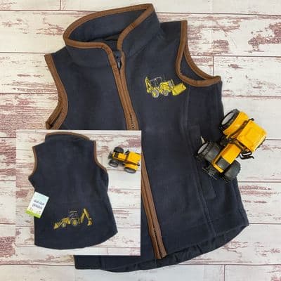 Digger fleece bodywarmer / gilet navy