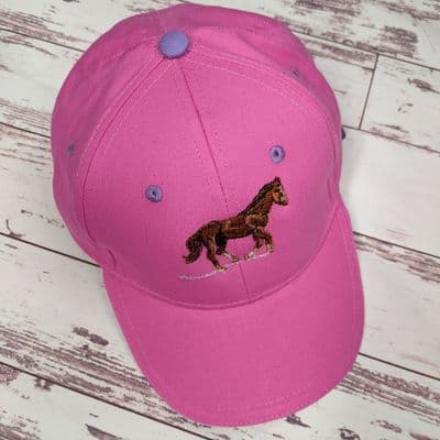Fuchsia pink  horse cap