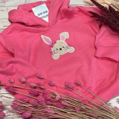 Girls pink rabbit hoodie