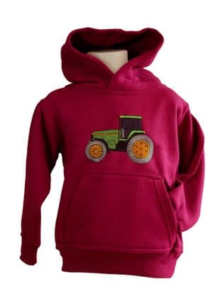 Girls Pink tractor hoodie sweatshirt
