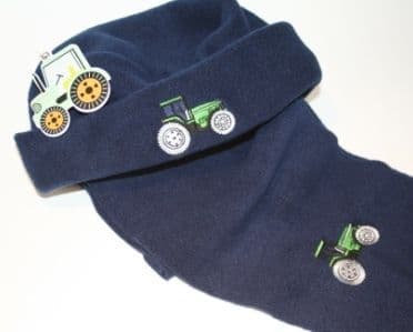 Hat scarf set Tractor