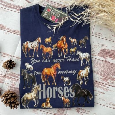 Horse T-shirt multi navy