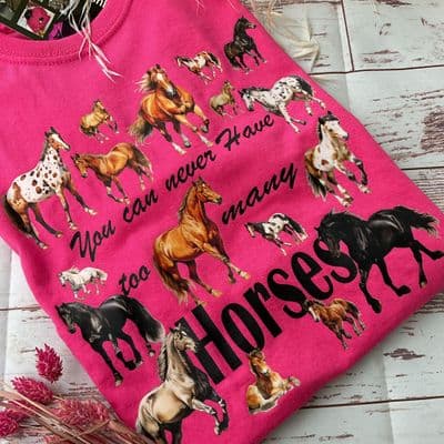 Horse T-shirt multi pink