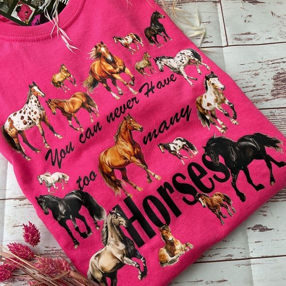 Horse T-shirt multi pink