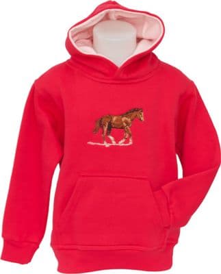 kids Cerise horse hoodie sweatshirt