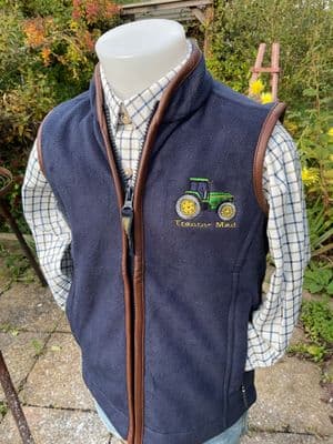 Kids Tractor fleece bodywarmer / gilet Tractor mad