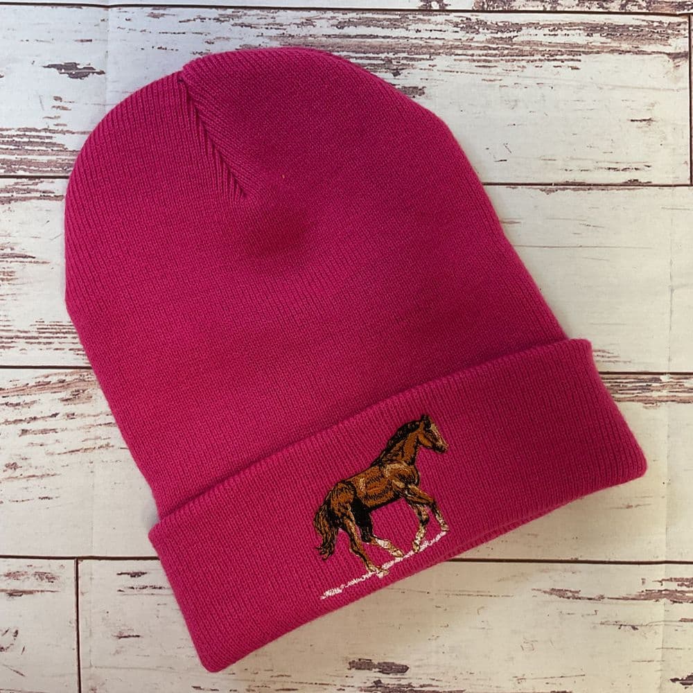 kids-winter-horse-beanie-hat-  display picture 2