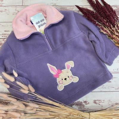 Lilac girls fleece with rabbit