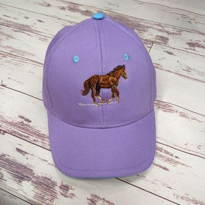 Lilac  horse cap